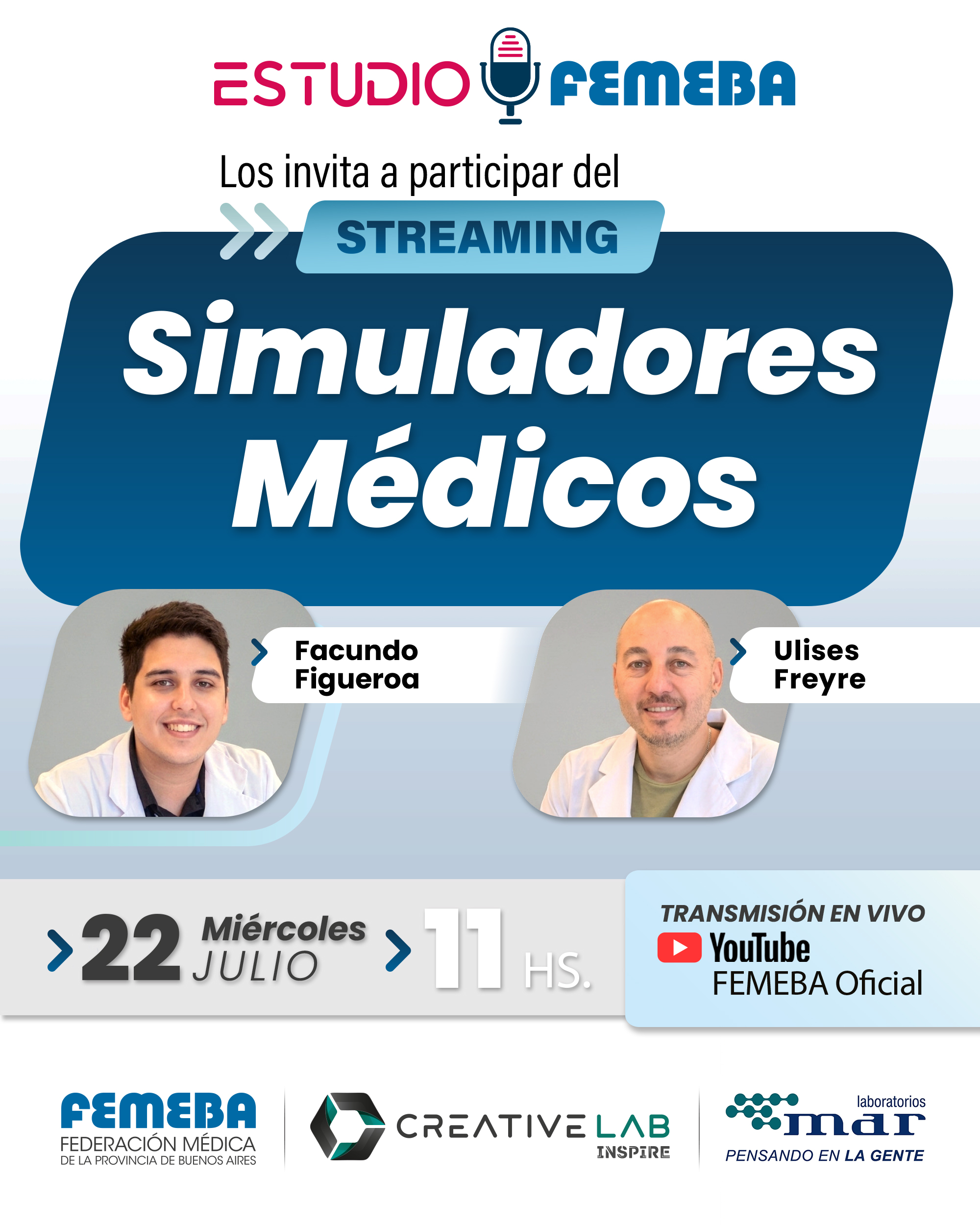 Streaming #22 de Estudio FEMEBA: Simuladores Médicos